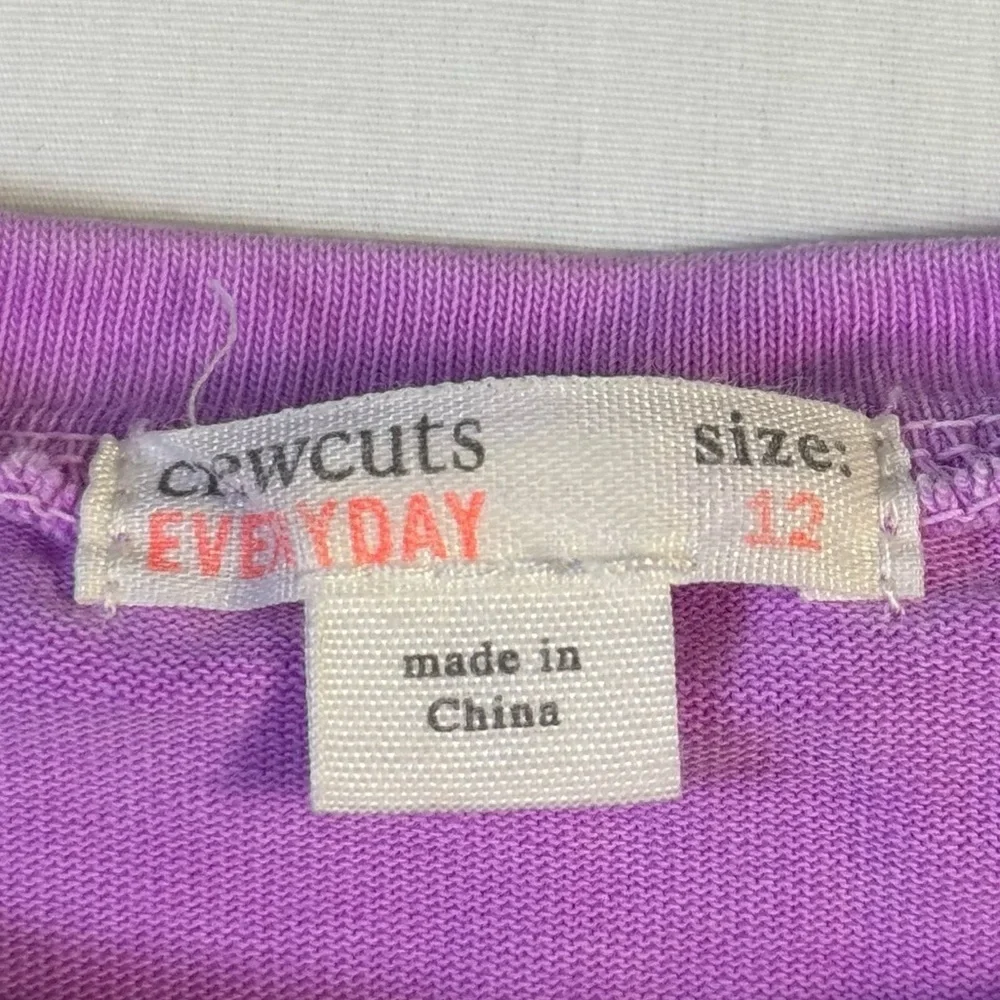Crewcuts by J.Crew Purple Flared Sleeve T-Shirt Girl’s Size 12